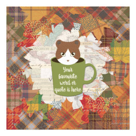 Fall Break Cat Photo Enbuling Fototryck