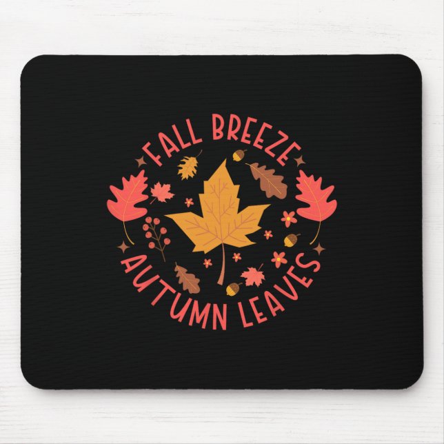 Fall Breeze Höst löv Cute Maple Löv för Wome Musmatta (Framsidan)