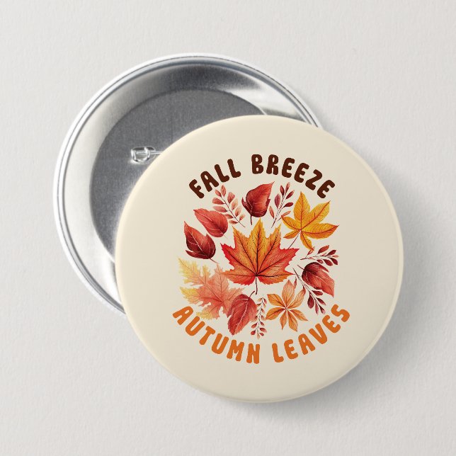 Fall Breeze, Höst löv Knapp (Framsida & baksida)