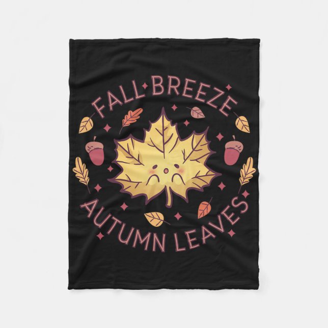 Fall Breeze Höst löv Maple Löv Fleecefilt (Framsidan)