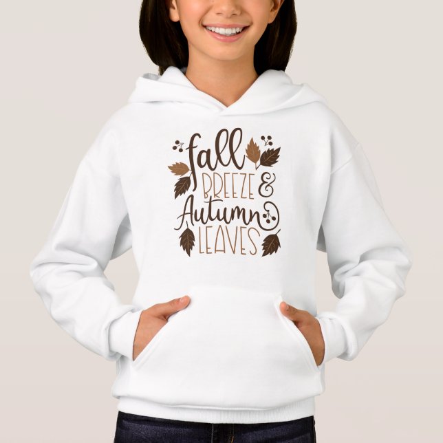 Fall Breeze Höst löv T Shirt (Framsida)