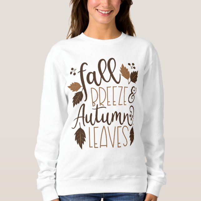 Fall Breeze Höst löv T Shirt (Framsida)