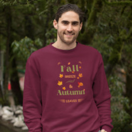 Fall Breeze och Höst löv Design Lång Ärmad Tröja