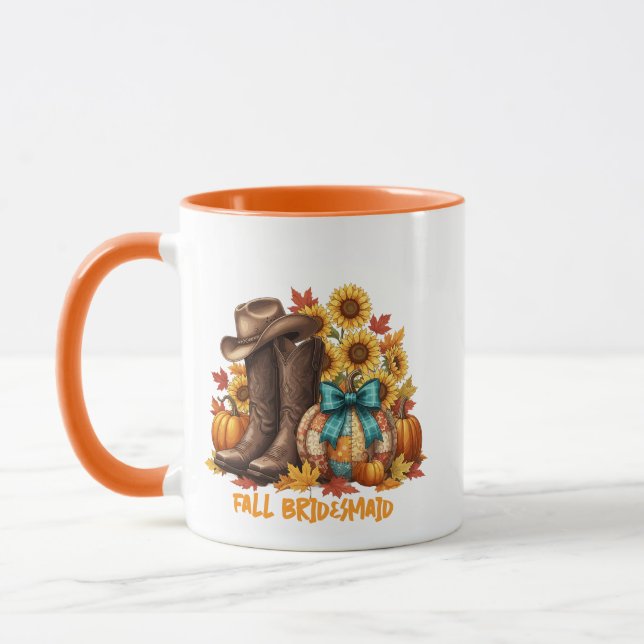 Fall Bridesmaid Coffee Cup Gift  Mugg (Vänster)