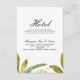 Fall bröllop Hotel Card - Rustic Harvest Greenery Tilläggskort