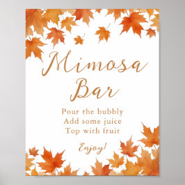 Fall Bröllopsfest Mimosa Bar Affisch