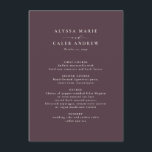 Fall bröllopspressning, enkel elegant meny<br><div class="desc">Designad att samordna med Lea Delaveris Design höst löv hösten bröllop,  den här enkla typen av bröllopsmottagningsmeny och en bakgrund av årspapper. Texten är anpassade,  vilket gör att du kan räkna upp alla måltider.</div>