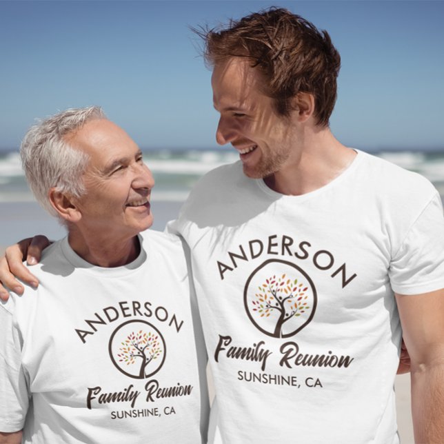 Fall Brown Family Reunion Familj Träd Löv T Shirt (Skapare uppladdad)