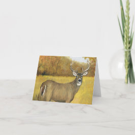 Fall Buck Art Notecard Kort