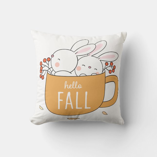 Fall Bunnies Kudde (Framsida)