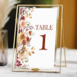 Fall Burgundy Brown Beige Blommigt Flower Bröllop Bordsnummer<br><div class="desc">Det här är ett Fall Burgundy Brown Beige Blommigt Flower Bröllop-Bordsnummer!</div>