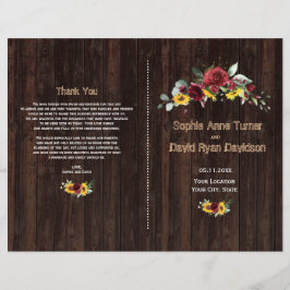 Fall Burgundy Ro Solblommor Old Wood Program