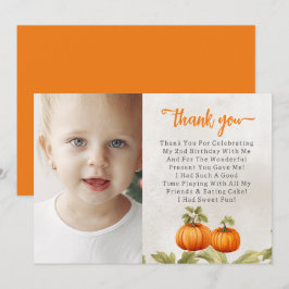 Fall Burnt Orange Pumpkin Patch Birthday Tack Kort