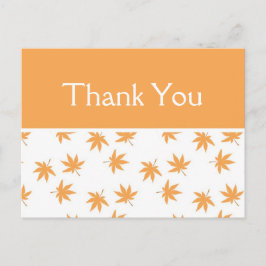 Fall c gult löv bröllopsförmån tack vykort