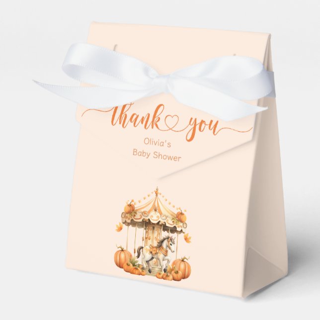 Fall Carousel pumpkin är på väg Presentaskar (Framsidan Sidan)