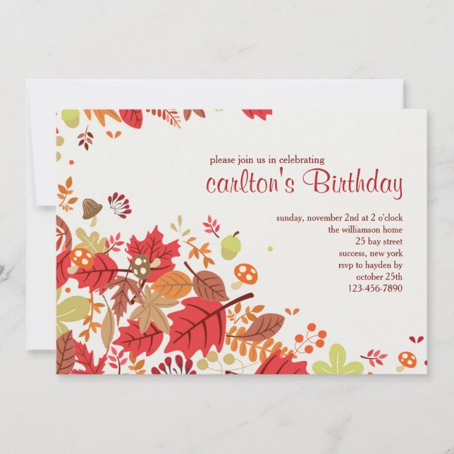 Fall Cascade-inbjudan Inbjudningar (Framsida)