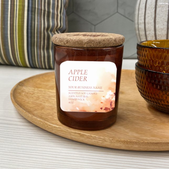 Fall, centrerad ljusflödesetikett fyrkantigt klistermärke (Skapare uppladdad)