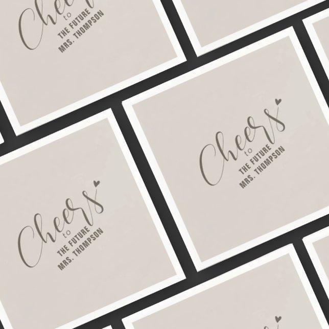 Fall Cheers Future Taupe Möhippa Brunch Pappersservett (Skapare uppladdad)