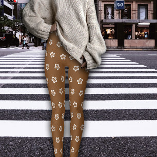Fall Chestnut Flowers Leggings