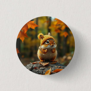 Fall Chipmunk Button Knapp