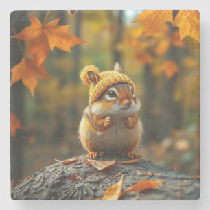 Fall Chipmunk Stone Underlägg