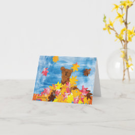 Fall Choco Bear - Kids Art for Choc Kort