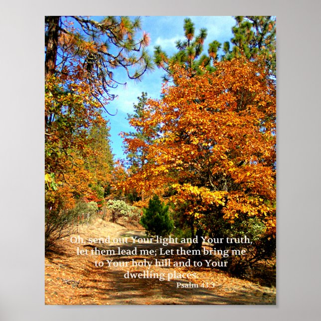Fall Christian Poster Bible Verse Creationart (Framsidan)
