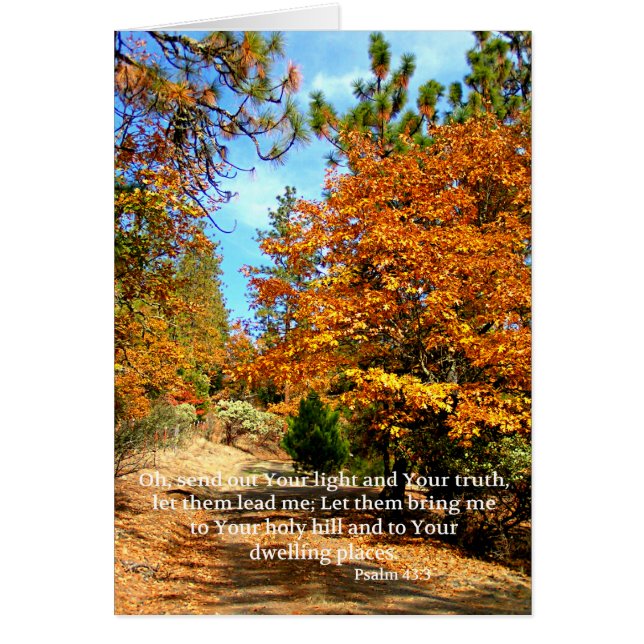 Fall Christian Scripture Card Bible Verse OBS Kort (Framsidan)