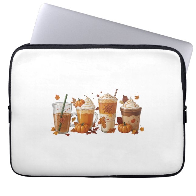 Fall Coffee Pumpkin Laptop Fodral (Framsidan)