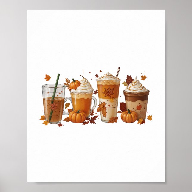 Fall Coffee Pumpkin Poster (Framsidan)