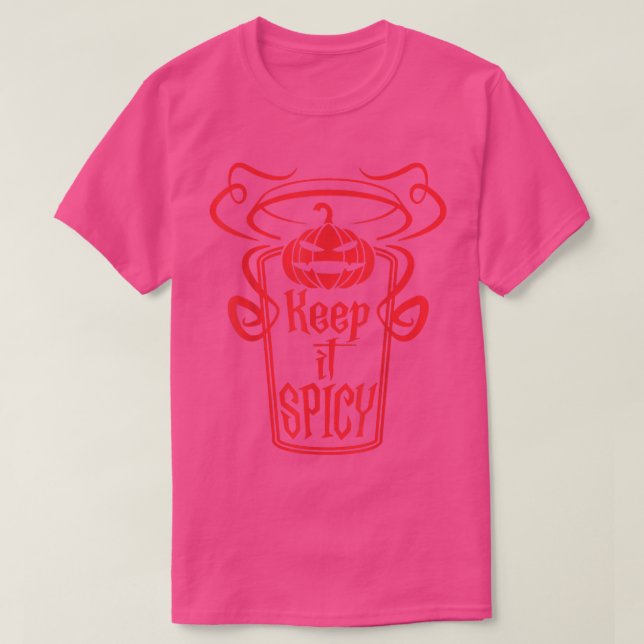 Fall Coffee Pumpkin Spice, Behålla It Spicy, Latte T Shirt (Design framsida)