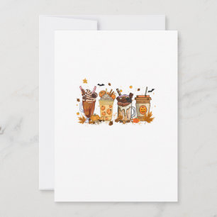 Fall Coffee Pumpkin Spice Latte Thanksgiving Kaffe Inbjudningar