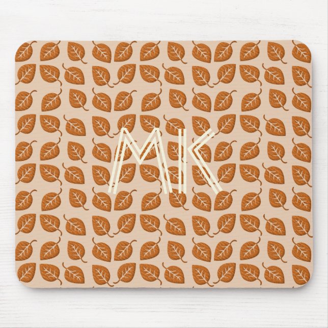 Fall Collection Bright Orange Löv Mousepad Musmatta (Framsidan)