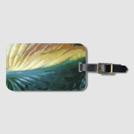 Fall Colorful Löv Photo, Grönt Gult Brown Färg Bagagebricka