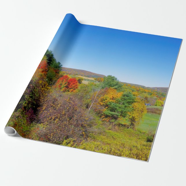Fall Colors wrapping paper Presentpapper (Utrullad)