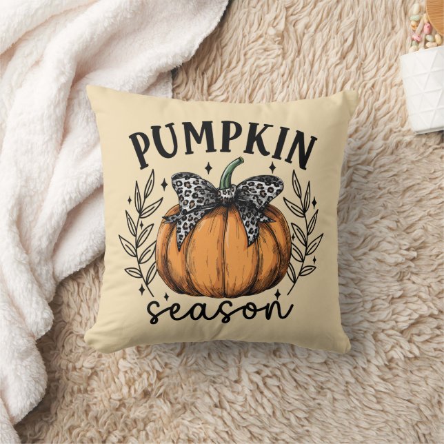 Fall Coquette Pumpkin Season Kudde (Filt)