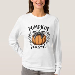 Fall Coquette Pumpkin Season T Shirt