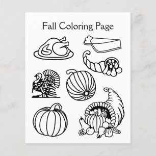 Fall Cornucopia Coloring Page Flygblad
