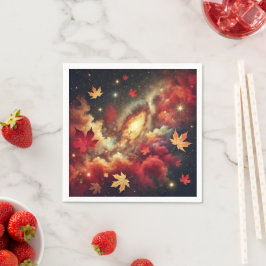 Fall Cosmic Cloudy Nebula Découpage Napkins Pappersservett