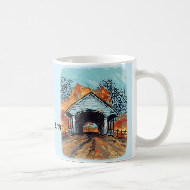Fall Covered Bridge Kaffemugg (Höger)