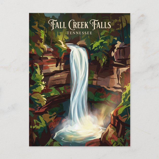 Fall Creek Falls Tennessee Vykort (Framsida)