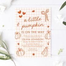 Fall Cute Hand plockade A Little Pumpkin Baby Show