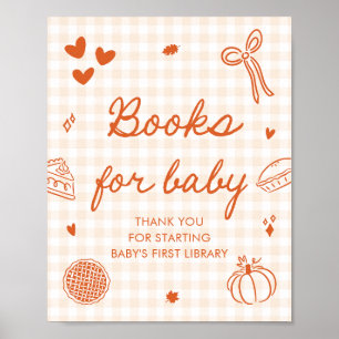 Fall Cutie Paj Baby Shower Bokar för Baby-spel Poster