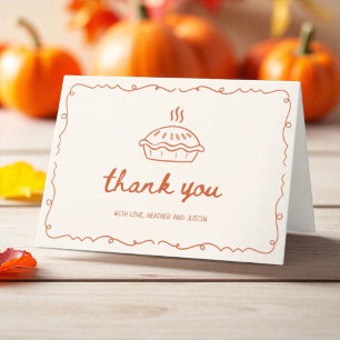Fall Cutie Paj Baby Shower med vikt Tack Kort