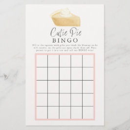 Fall Cutie Paj Rosa Baby Shower Bingo Game Card