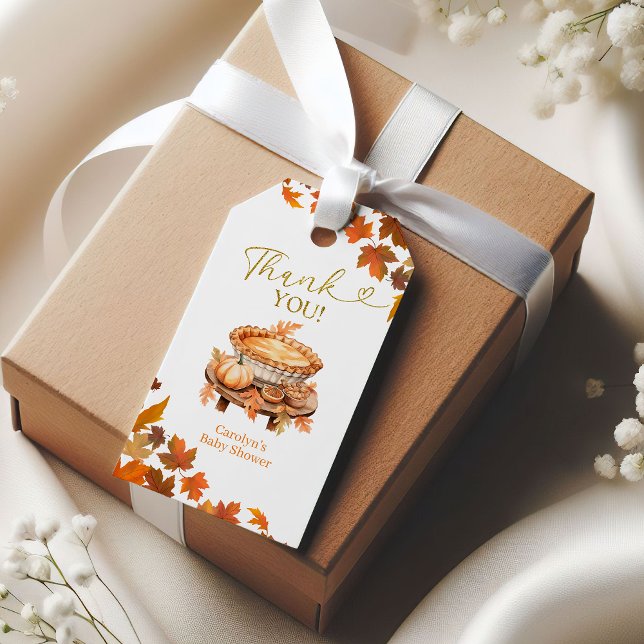 Fall Cutie Pie Baby Shower Presentkort Presentetikett (Skapare uppladdad)