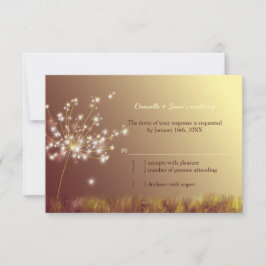 Fall Dandelion Fält Bröllop OSA Card Kort
