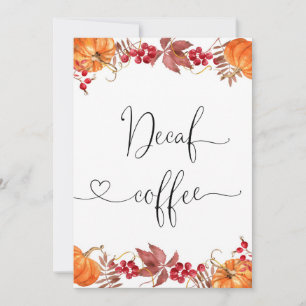 Fall Decaf-kaffekort Inbjudningar