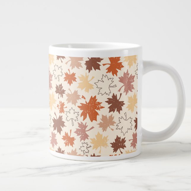 Fall design hösten naturliga löv jumbo mugg (Höger)