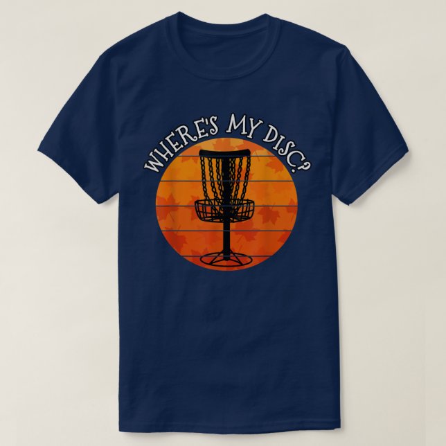Fall Disk Golf, Whermy Disk, Disk Golfer, Autum T Shirt (Design framsida)
